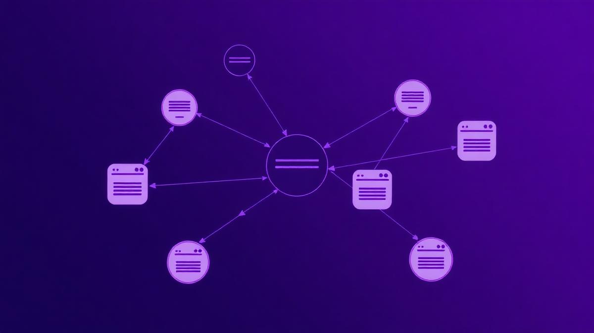 Illustration: Canonical Tag als Wegweiser für Suchmaschinen zwischen duplizierten URLs